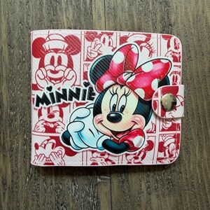 Minnie Mouse Kids Wallet - Pink and White